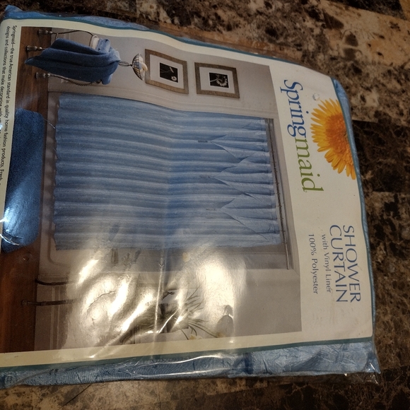 SPRINGMAID  Shower Curtain polyester  72in. x 72in colonial blue - Picture 1 of 2